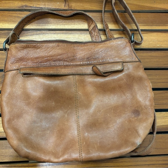 Vilenca Holland Woven Brown Supple Leather Crossbody Bag Anthropologie - Picture 2 of 11